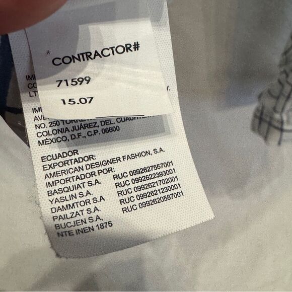 Calvin Klein Jeans Plaid Button Up Long-Sleeved Blouse Top Shirt Size Medium‎ - Picture 8 of 8